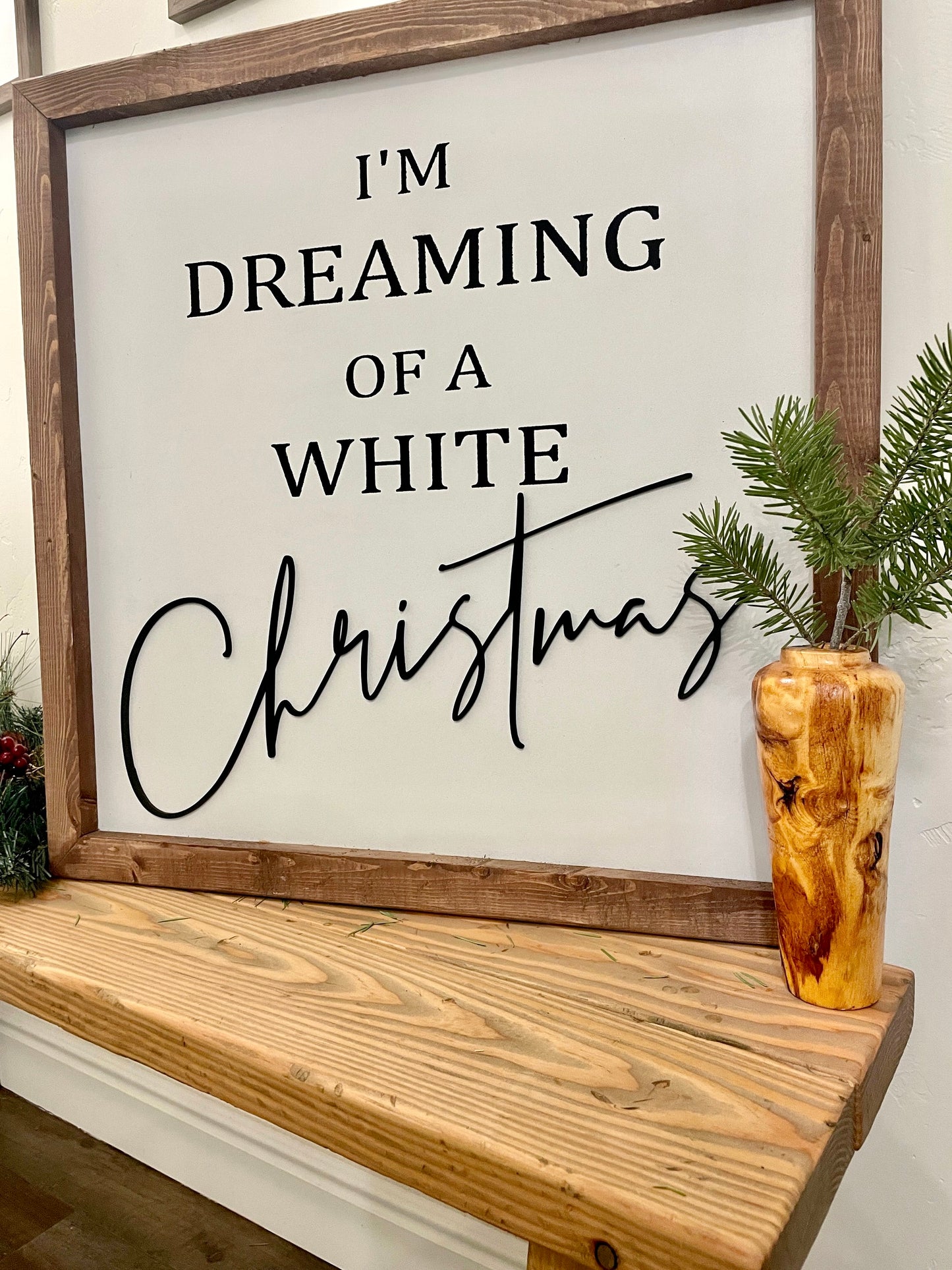 Dreaming of a white Christmas large sign